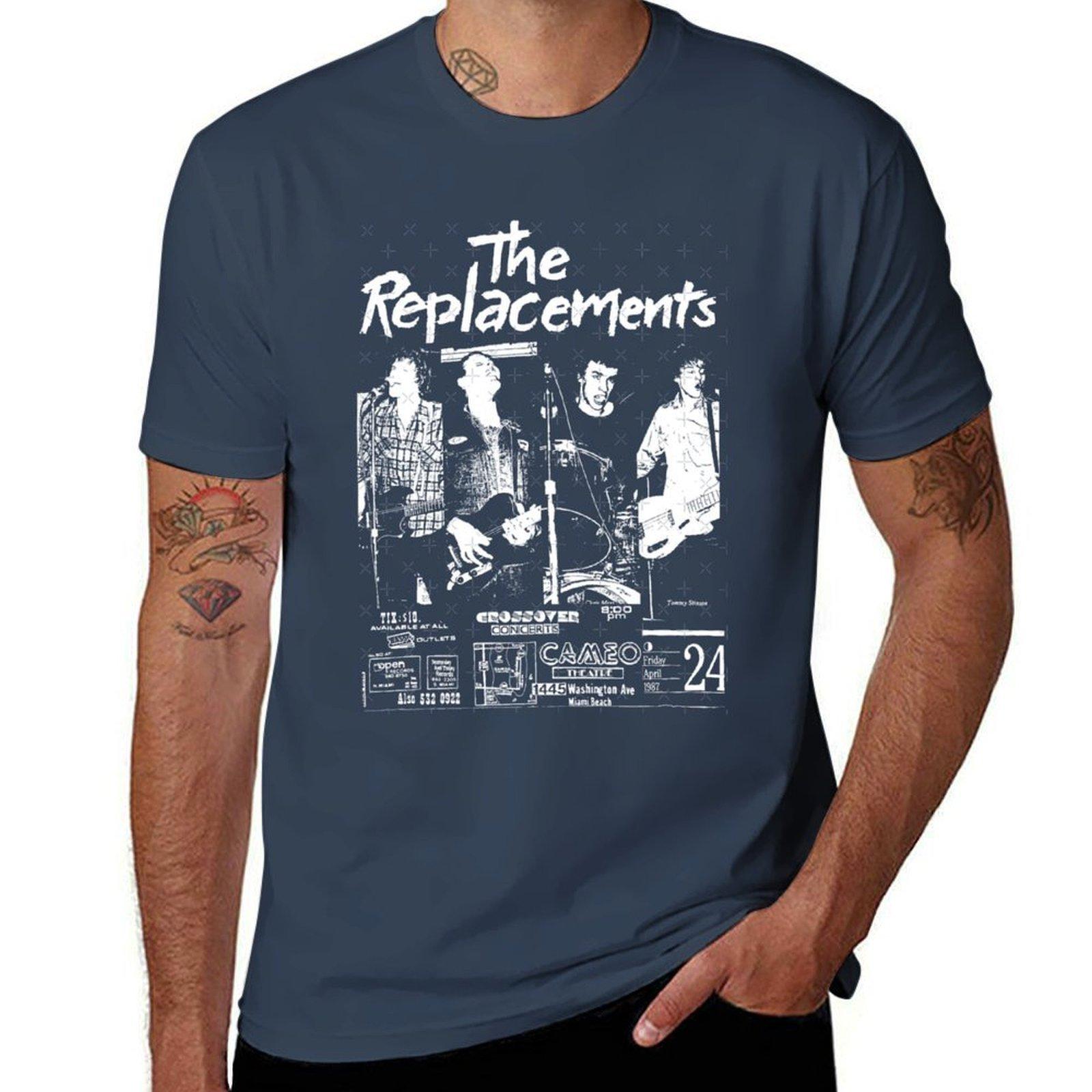 Футболка The Replacements мужская футболки для мужчин хлопковая футболка мужчина футболки для мужчины с принтом смешная футболка S