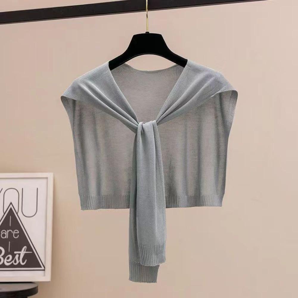 Thin Knitted Shawl Cloak Neck Wrap All-match Knitting Shawl Clothes Decoration