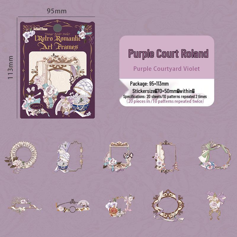 Timeless Garden Floral Series PET Border Stickers - Retro Journal Decorative Stickers (6 Styles)