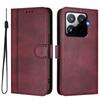 For Xiaomi 15T Pro Cases Wallet Stand Retro Texture Leather Phone Cover with Lanyard