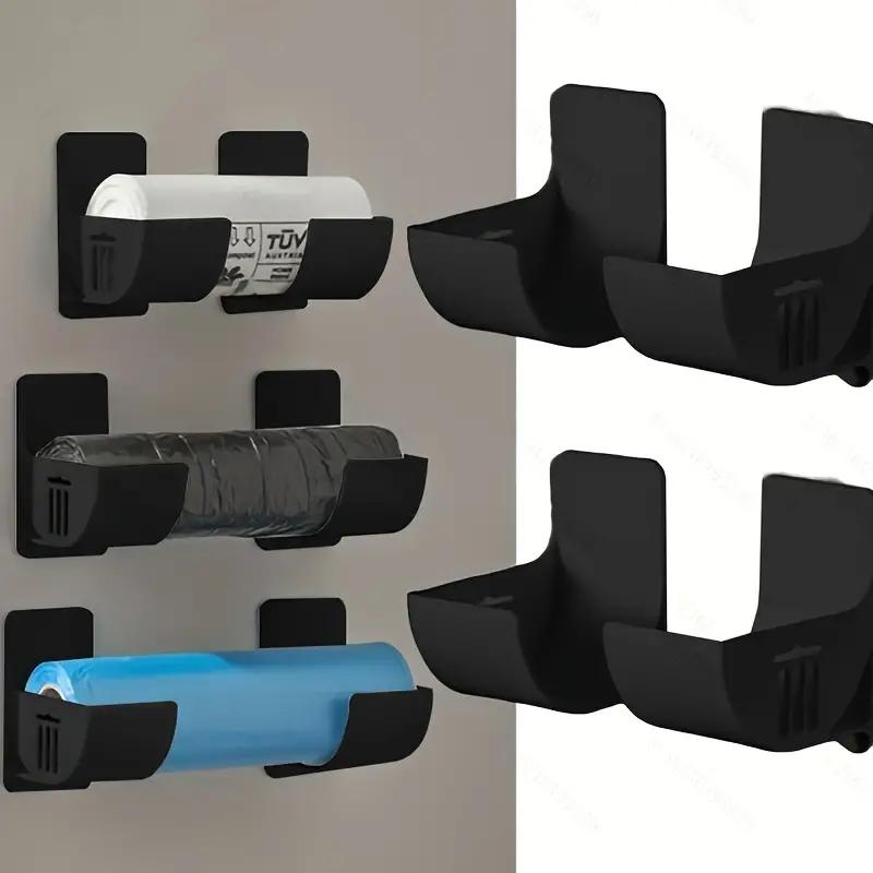 Bohrfreies 4er-Pack Lagerregal Küche Frischhaltefolie Müllbeutel Schranklagerregal Kühlschrank Seitenlager-Organizer