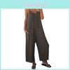 Loose Fit Womens Jumpsuit With Pockets Made Of Cotton Blend For Casual Streetwear