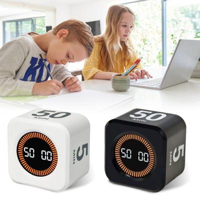 Temporizador Pomodoro Cubo Digital Visual Estudo Fitness Contagem Regressiva Temporizador de Produtividade com Tecnologia Auto-Flip Operação Silenciosa Vibração e Som Ajustável