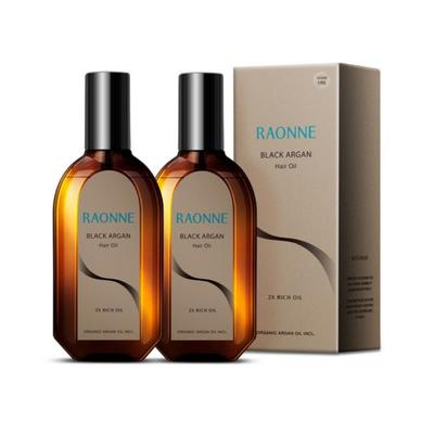Raonne Black Argan 2X Rich Oil Hair Oil 100ml*2Pcs/4Pcs