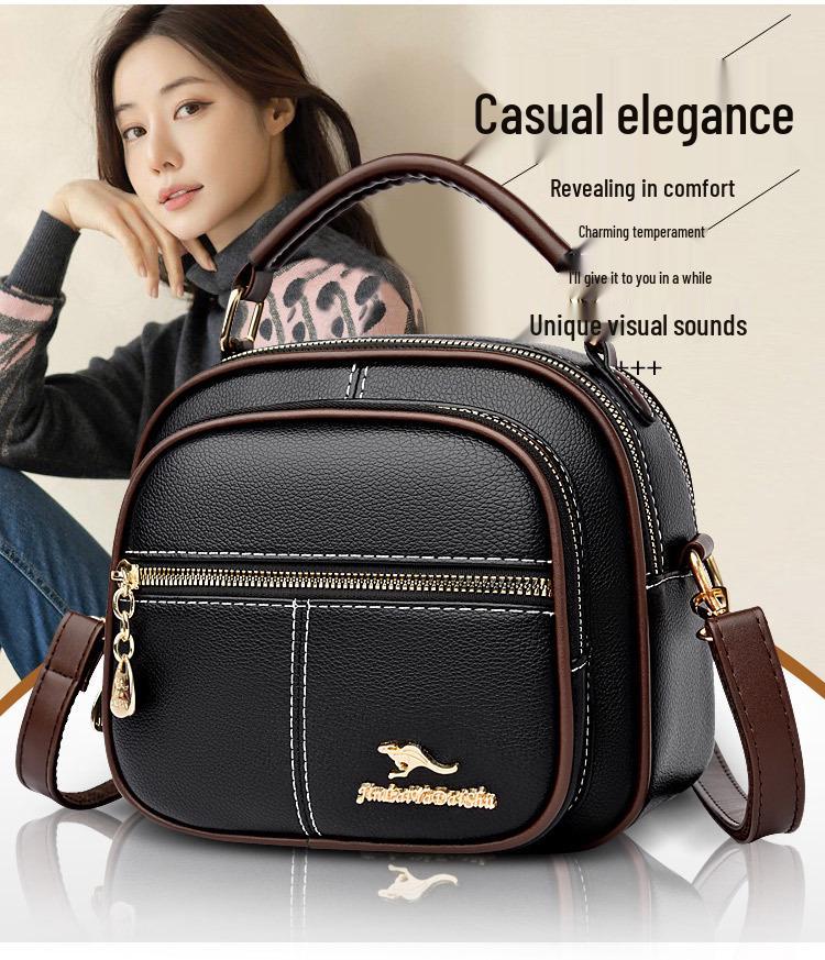 Retro Chic Mehrschichtige Umhängetasche: High-End, Vielseitig, Trendig, Umhängetasche mit großem Fassungsvermögen