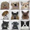 Dog Head Pattern Sketch Bedroom Living Room Decorative Pillowcase Home Office