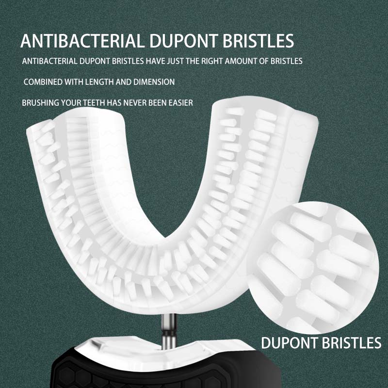 U Shape Tooth Brush Wireless Electric Adult Sonic Toothbrush Portable 360° Oral Cleaner Tongue Scraper