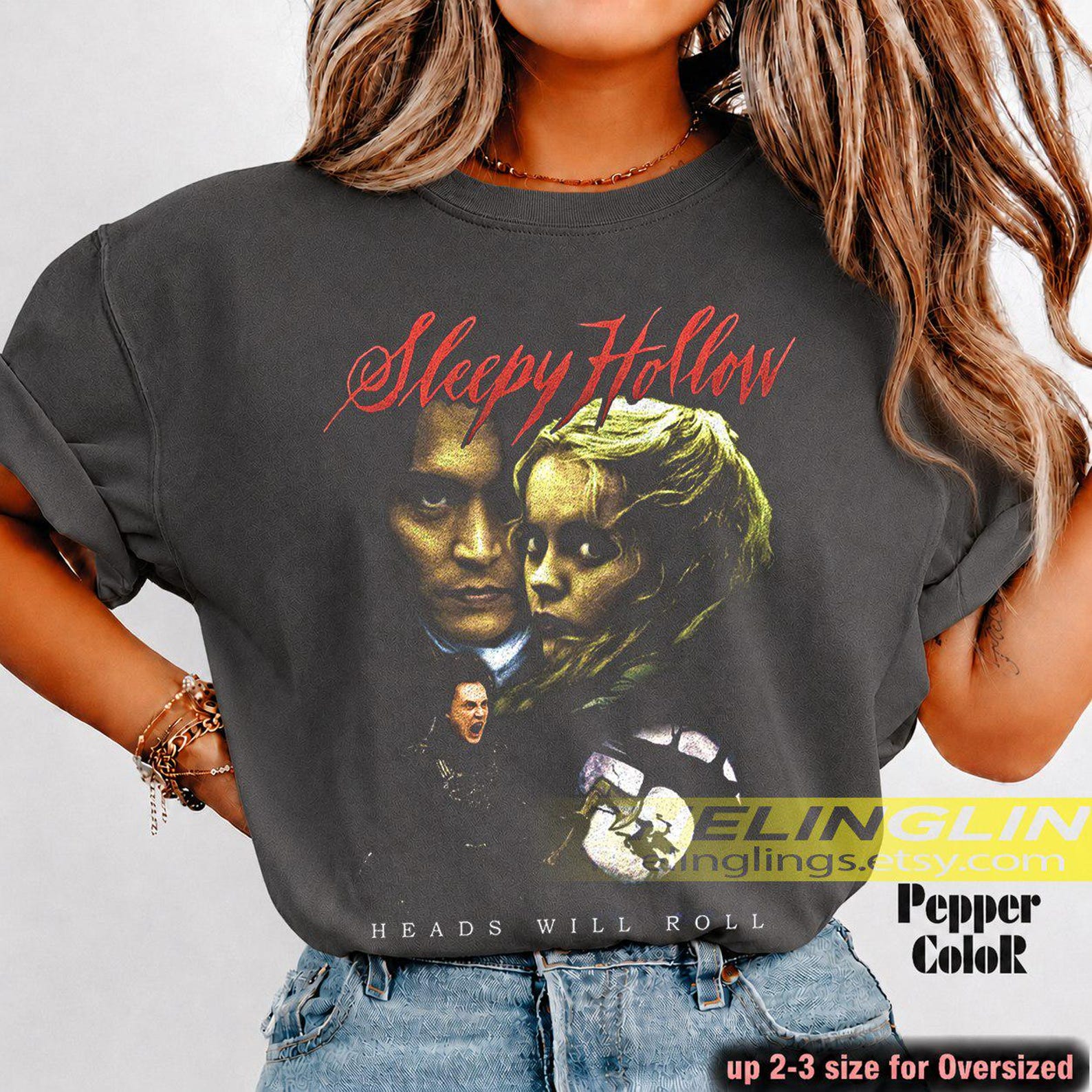 Sleepy Hollow Movie 1999 T-Shirt, Horror/Fantasy Unisex Tee, Halloween Shirt, Vintage Film Graphic Top, Tim Burton Fan Gift FD 4XL