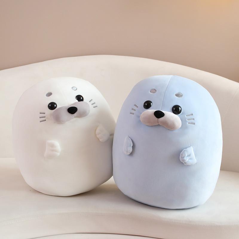 Plush Round Seal Toy Animal Stuffed Doll Cartoon Bedroom Decoration Gift Kids