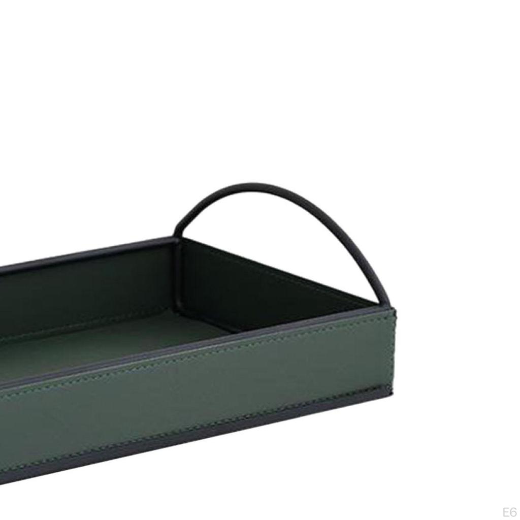 Valet Tray for Keys Wallets Bedside Decor Desk Organizer with Handles Desktop Storage Vanity