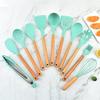JUSTINLAU 12pcs Silicone Kitchen Utensils Set Non-stick Spatula Soup Spoon Food Clip Home Food Grade Heat-resistant Baking