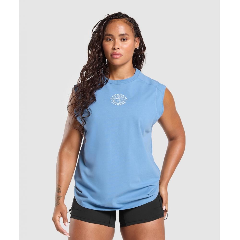 

Gymshark Танк Legacy Logo Classic Blue B3b9d Udbr XS