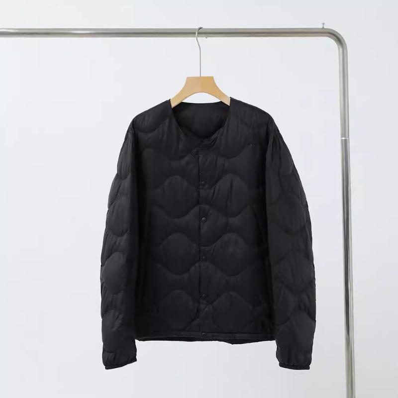 New Light and Thin Down Liner Winter Men's Collar Thin Portable Loose and Versatile Warm White Duck Down Long-sleeved Jacket