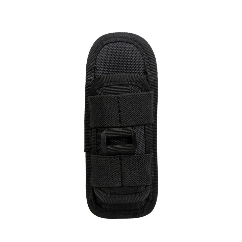 Tactical Flashlight Pouch Belt Torch Bag Durable Hunting Lighting Accessory Survival Kits 360 Degree Holster Rotary Torch Case