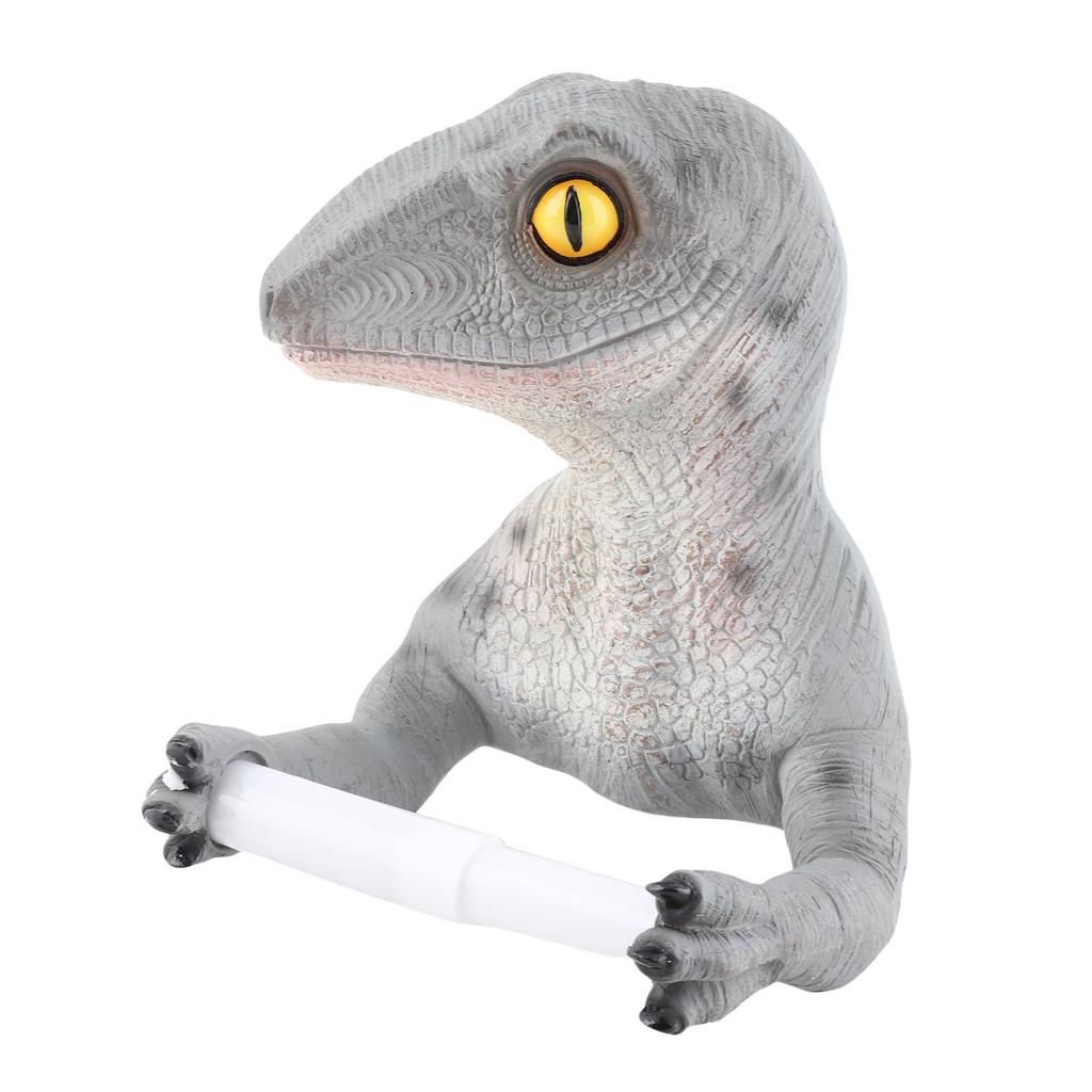 Dinosaur Tissue Holder Wall Mount Resin Tyrannosaurus Toilet Paper Rack Bathroom Decor