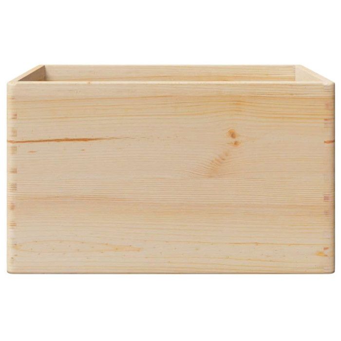 Boîte en bois avec poignées 40x30x23 cm bois de pin massif