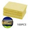 Equipment Soldering Iron Sponge Pads Solder Welding Workshop Yellow 100pcs Cleaner Cleaning High Quality Hot New