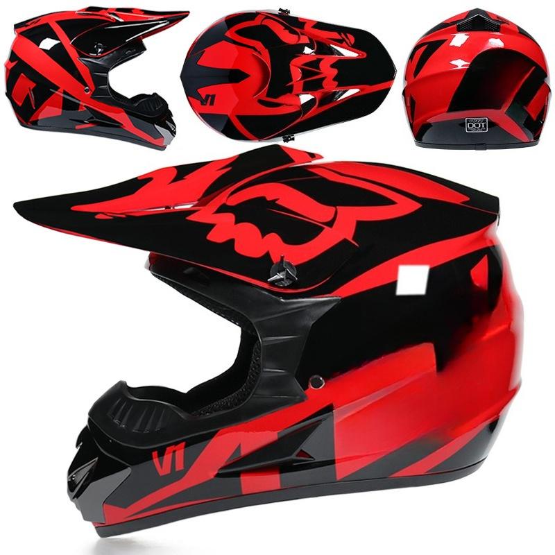 Four Seasons Motorcycle Off-road Helmet for Men and Women, Electric Bike Helmet, Mountain Bike Off-road Helmet, Racing Speed Descent Pedal