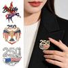 Rhinestone Number Brooch Women 3D 250 Rhinestones Mechanical Gear