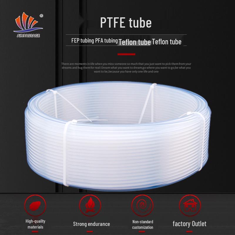 High-Temperature Resistant Transparent PTFE Tube - Acid & Alkali Resistant, PFA/FEP Capillary Tube