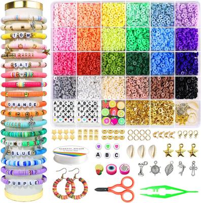 24-Color Soft Pottery Accessories 4200 Pieces Diy Clay Beaded Bracelets For Jewelry Making Kits