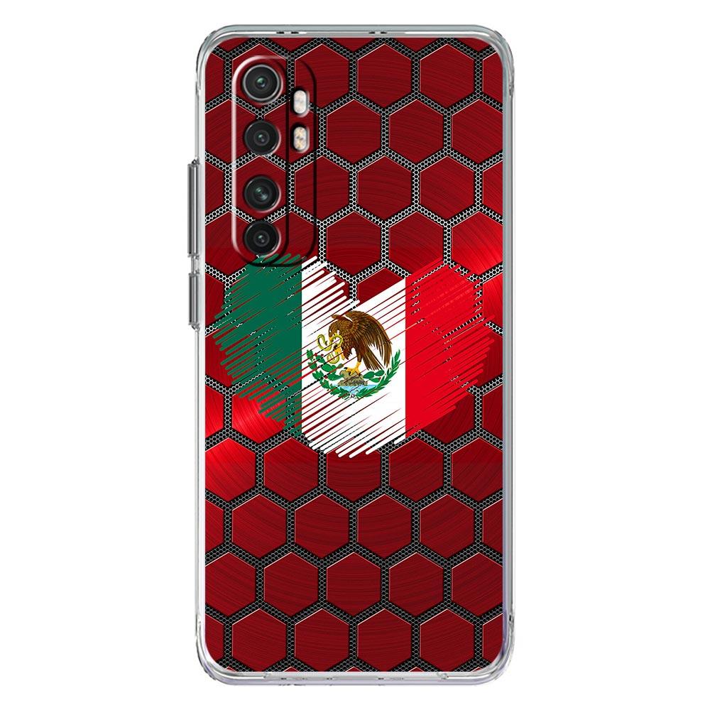 Phone Case For Xiaomi Poco X6 X5 NFC X3 F6 F5 Pro F4 F3 M3 14 13T 12T 12 13 Lite 11 Mi 5G Clear Cover Mexico Flag