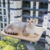  Assembly Free Folding Cat Hammock Plush Mesh Cat Window Wall Jumping Platform Double Suction Cup Winter Cat Hammock
