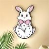 Little White Rabbit Cartoon Creative Living Room Decoration Wall Clock Kindergarten Children's Room Cute Silent Wall Clock Clock
