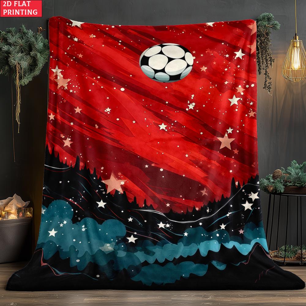 

Golden Soccer Print thin Flannel Blanket for Bedroom,Living Rooms,Sofas Blankets,Lunch Breaks,blankets fluffy blanket 130x150cm