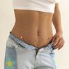 Simple Tassel Sequined Double Chain Casual Pants Chain Hip Hop Body Chain, Fashionable Retro Turquoise Waist Chain