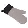Silicone Oven Mitts Non Slip Kitchen Baking Gloves High Temperature Resistant 2 Fingers Long Gray