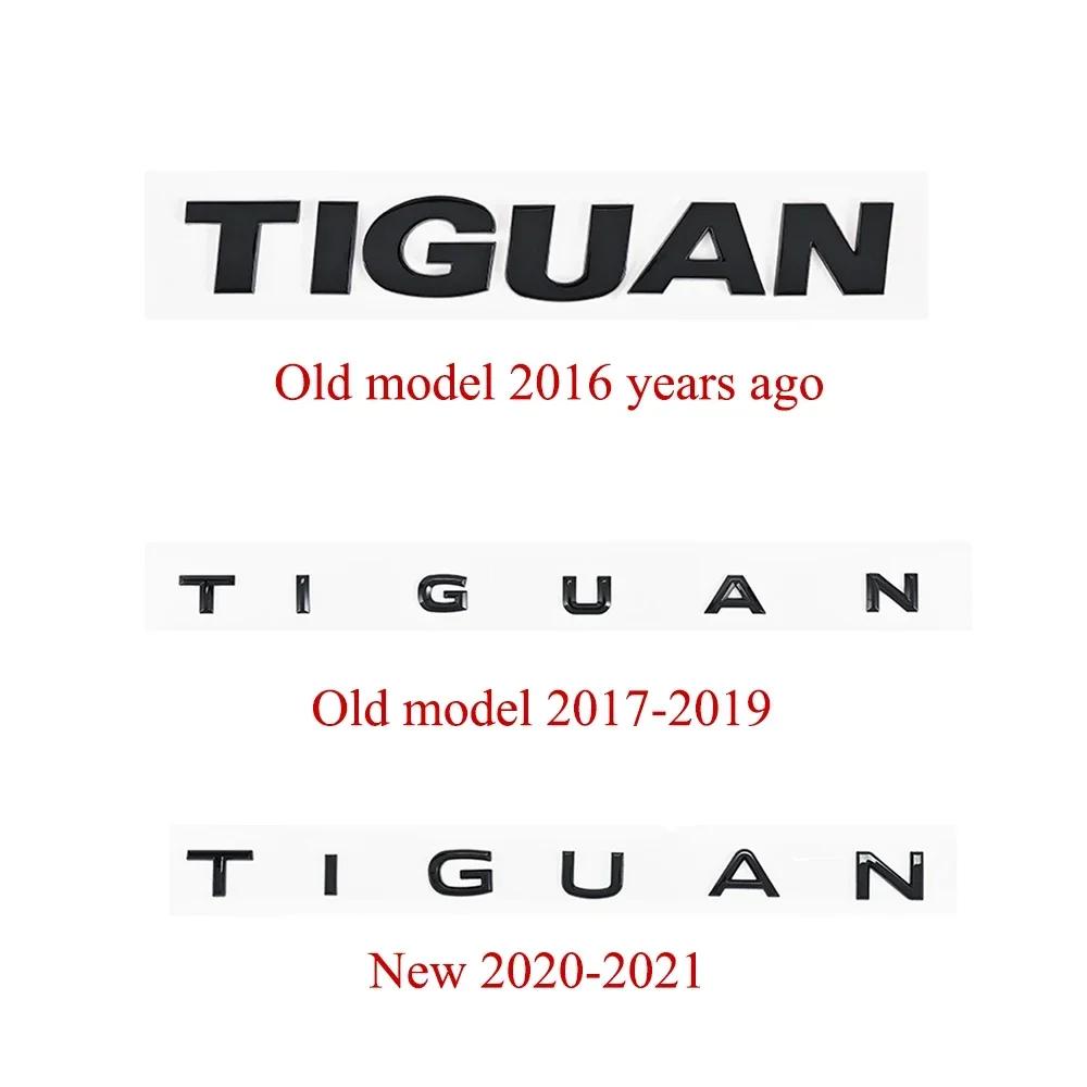 cxjva7 3D ABS Chrome Silver Black Car Sticker Rear Trunk Body Fender TIGUAN Letters Labeling Emblem Badge Logo