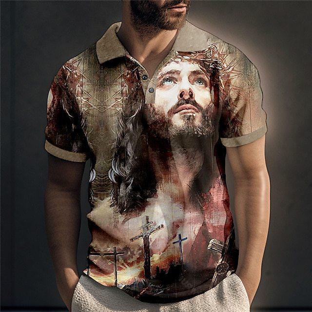 

Новая повседневная и универсальная мужская рубашка-поло с короткими рукавами и пуговицами, напечатанная на 3D-принте с модным рисунком 6XL