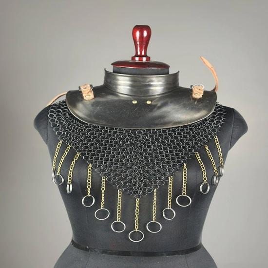 Cesur Hanım Zırhı Orta Çağ Şövalye Boyunluk Zırhı Zincir Zırhlı Kadın Kostümü Onun İçin En İyi Hediye