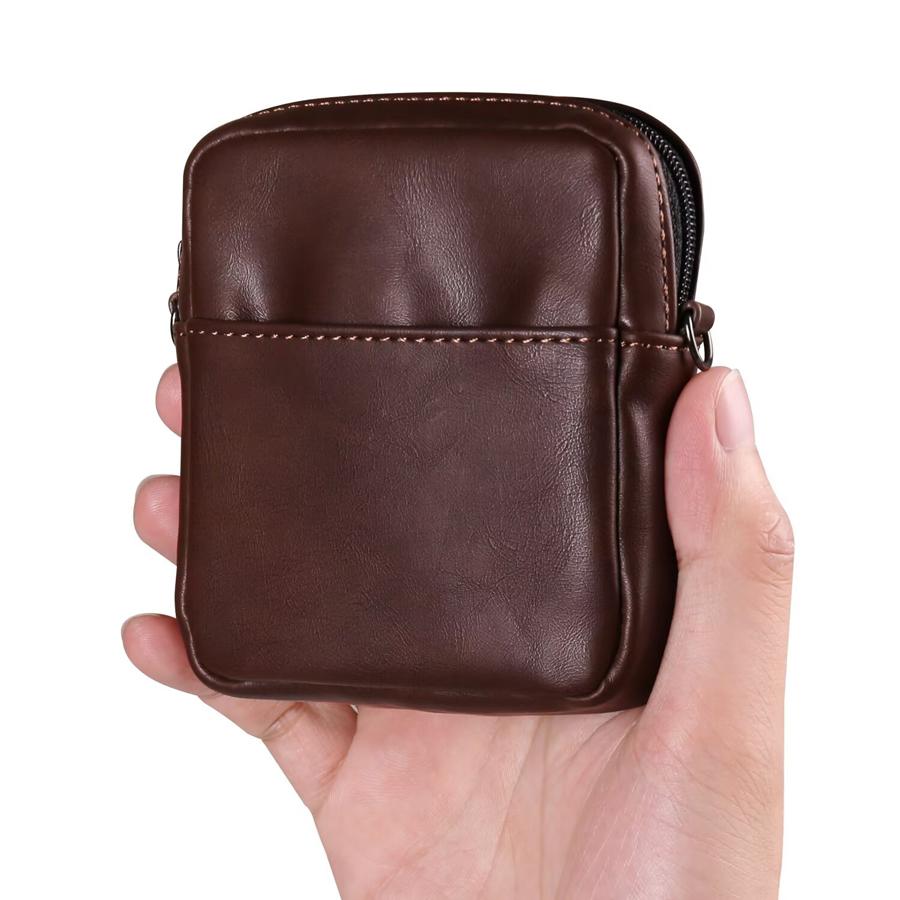 

For Samsung Z Flip 6 5 4 3 5G,Leather Wallet Belt Clip Case Men Waist Bag Galaxy Flip6 Flip5 Flip3,Moto Razr 50 40 Holster Pouch Size(10-8.5-2.5CM) кофейный