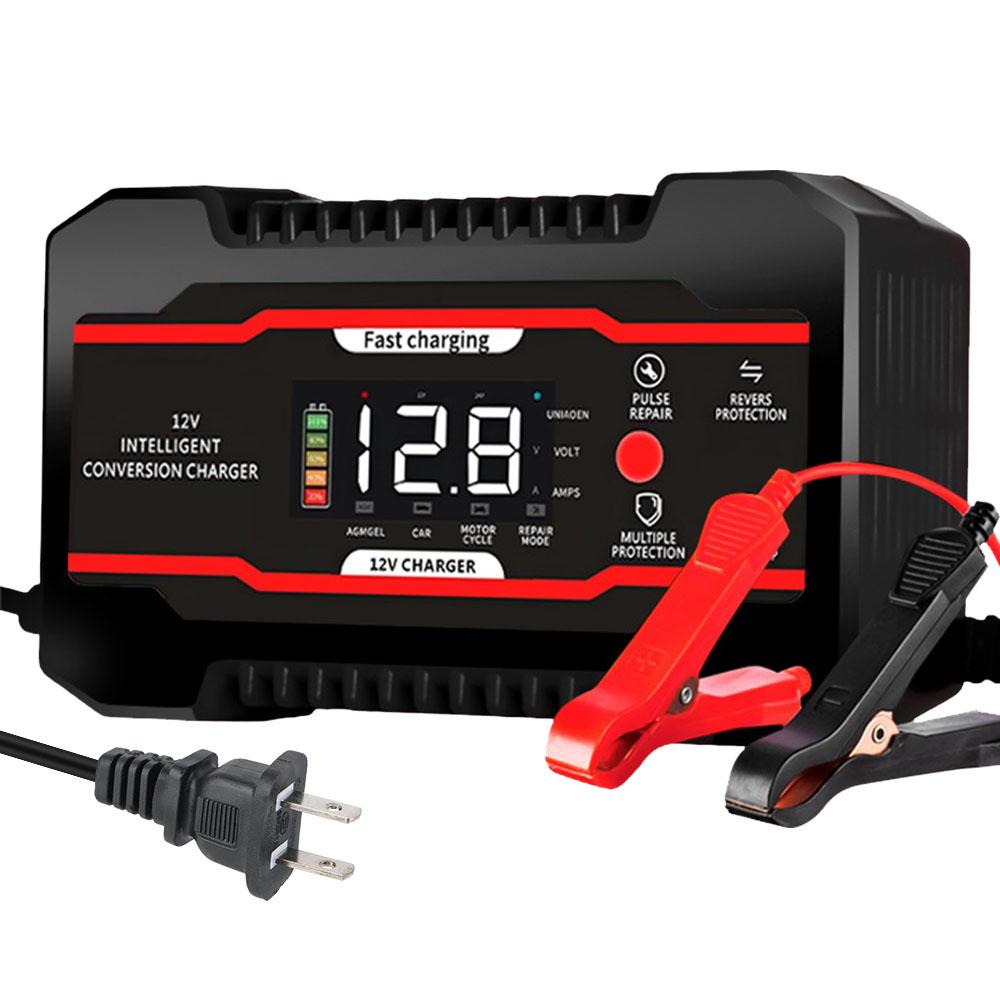 Battery Maintenance Multiple Protection 12V 6A For Car SUV Motorcycle Truck Universal Car Battery Charger Digital LCD Display