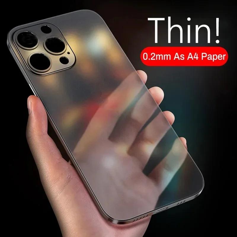Ultra dünne klare matte PP Hartschalen-Hülle für iPhone 17 Air 17PRO 16e 17e 16 15 14 13 12 11 Pro Max Schlanke Rückabdeckung