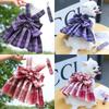 Adjustable Bow Plaid Harnesses Mesh Breathable Dog Harness Fashion Pet Clothes  Pet Supplies