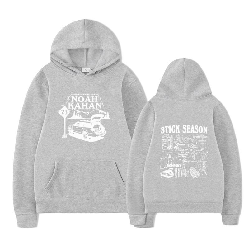 Noah Kahan Stick Season Merch Country Music Album Hoodie Sweatshirt Winter Warm Pullover Top Streetwear Unisex