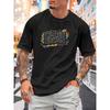 Europeiska storlekar Herr Casual Kortärmad T-shirt - Grafisk Streetwear Design | Andningsbar Sommar-Tee, Maskintvättbar, Normal Passform