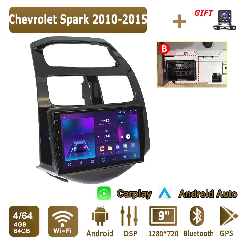 Android Carplay Autoradio für Chevrolet Spark 2010-2015 Multimedia-Player Head Unit Stereo GPS Navigation BT WIFI 4 + 64GB