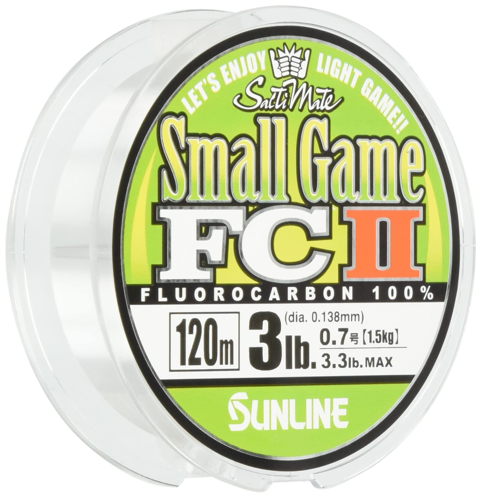 SUNLINE Fluorocarbon Line Saltimate Small Game FCII 120m Natural Clear 3lb (0.7)
