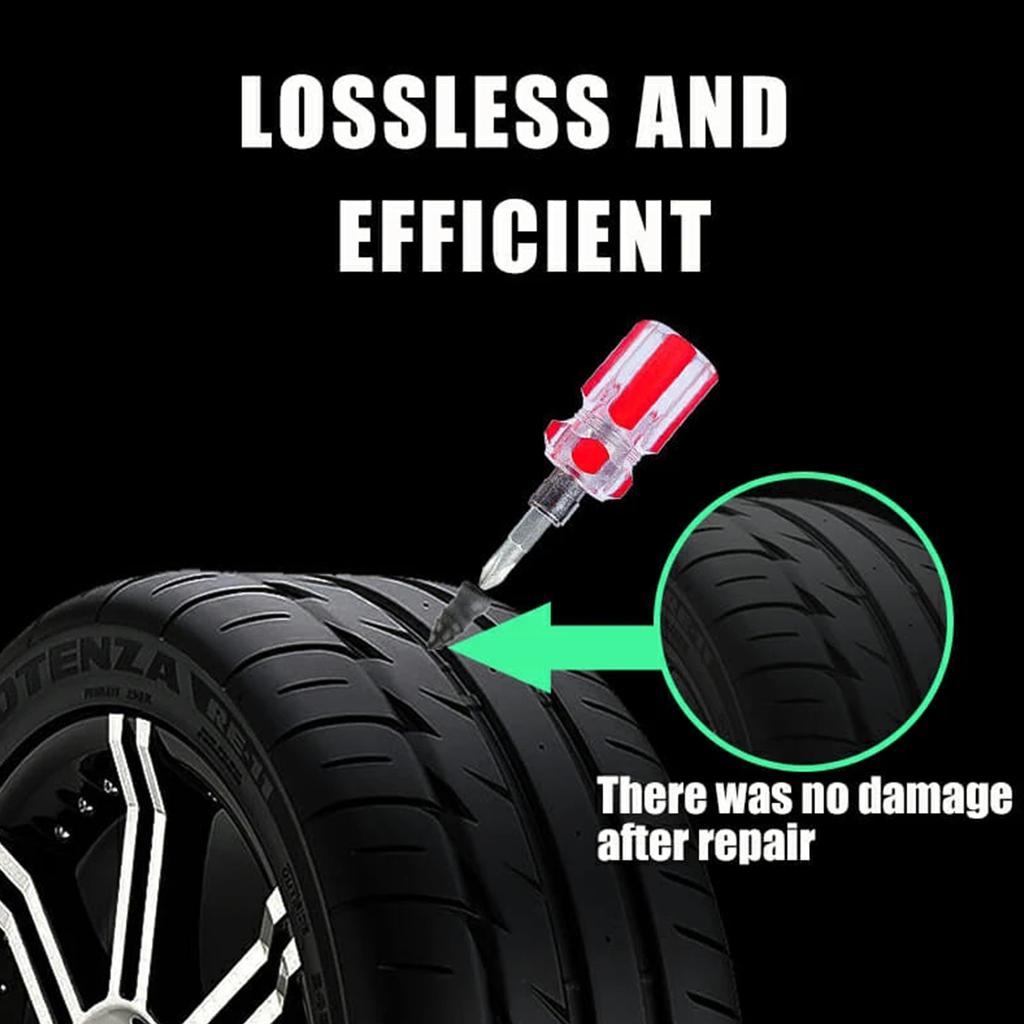 40Pc Tire Repair Rubber Nail Tire Repair Rubber Screws Vacuum Tire Repair Nail Tire Repair Screw-in Rubber Plug Nail Repair Tool