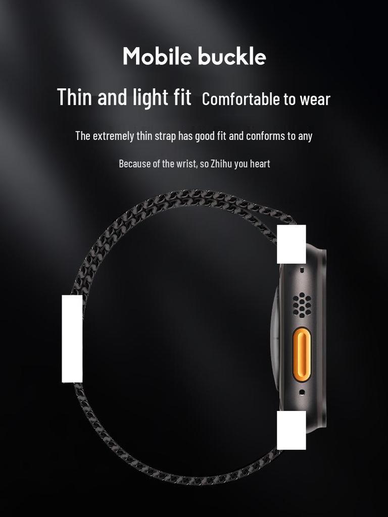 Original Milanese Steel Strap for Apple Watch Ultra2, iWatch10