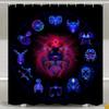 Aquarius Shower Curtain Bath Curtain Modern Waterproof Fabric Bathroom Curtains Accessories Constellation Theme Bathroom Decor