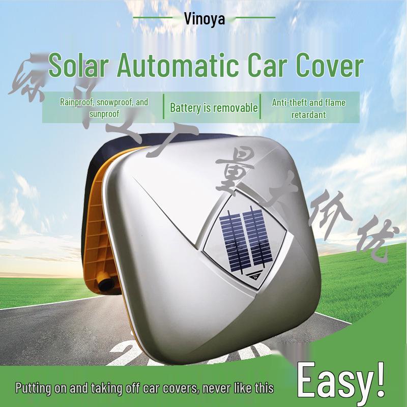 Smart Remote-Controlled Solar Car Awning: Fully Automatic Sunshade & Heat Insulation Silver Shell