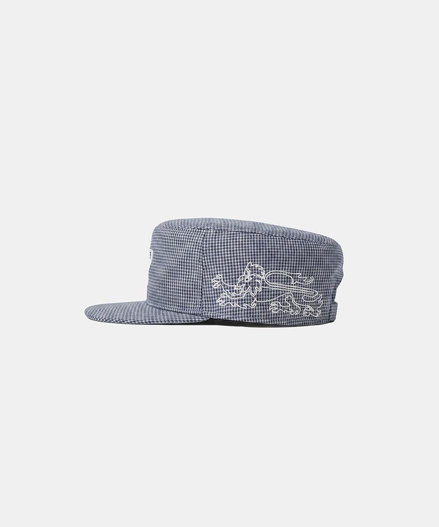BADBLOOD Big B Logo Pillbox Cap - Navy Check