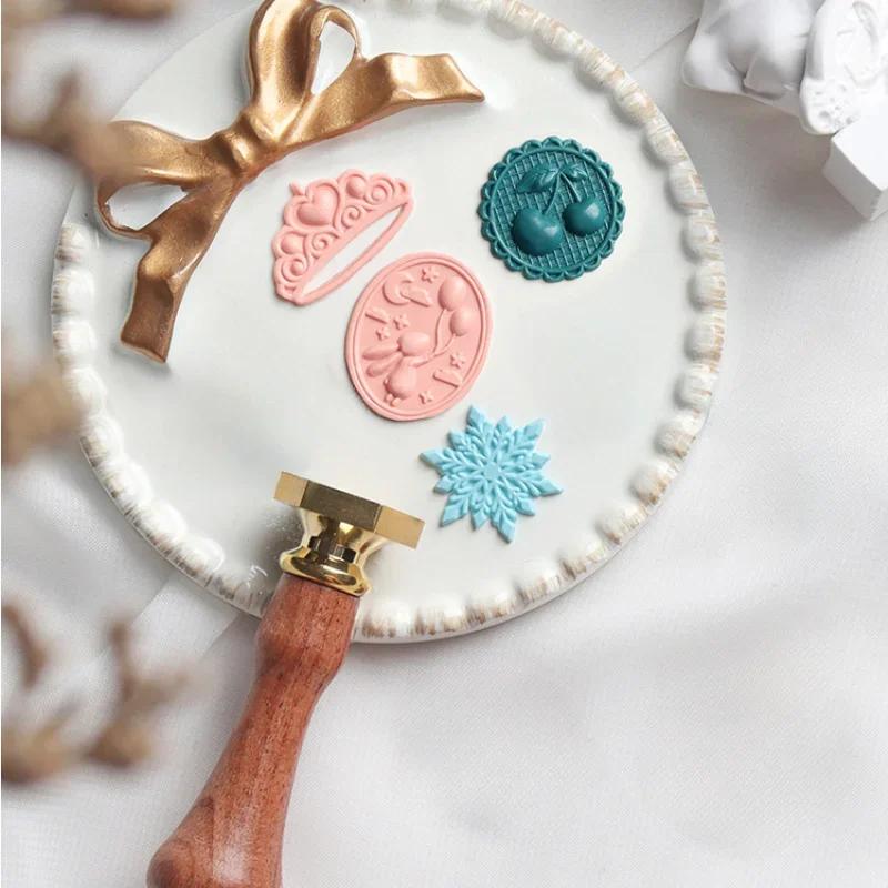 Embossed Wax Seal Stamp Head Retro Fire Paint Wax Sealing Stamp For DIY Envelope Wedding Invitation Card Gift Packing