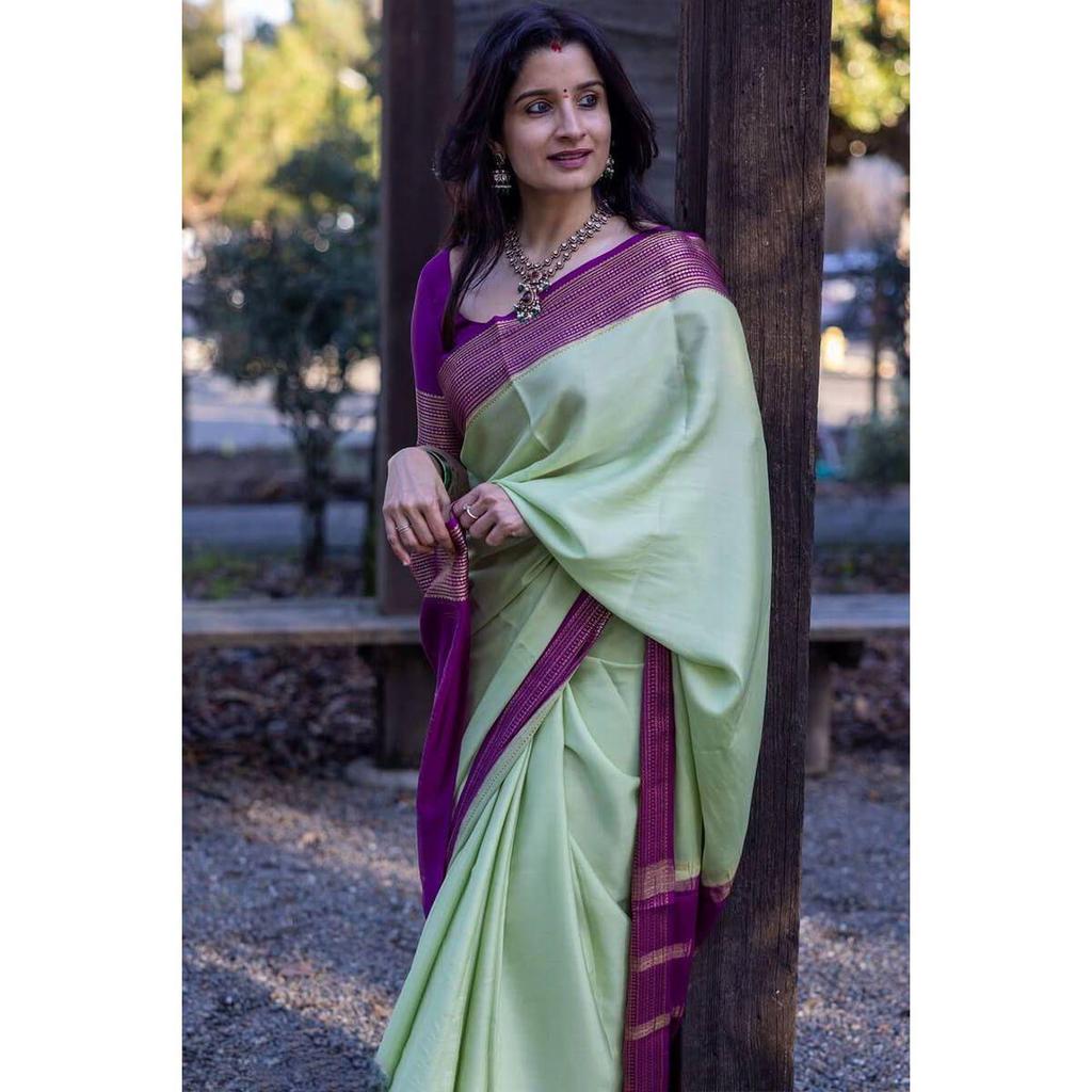 New Launch - Soft Lychee Silk Saree with Rich Pallu and All Over Jacquard Work