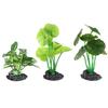 Artificial Aquarium Plants Realistic Floating Leaves Sturdy Stem, Reptile Terrariums Water Tank Decoration